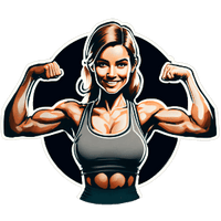Woman flexing biceps